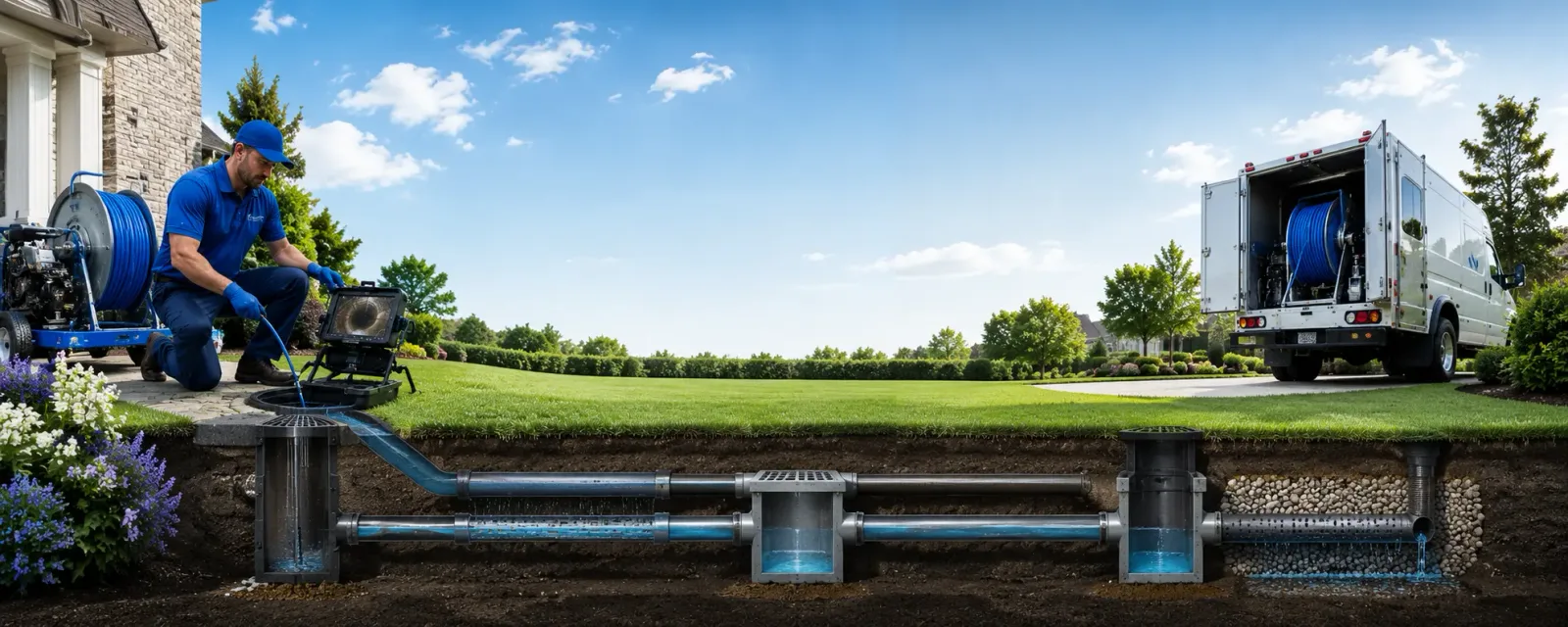 Outdoor drain cleaning information for Blue Hill, ME